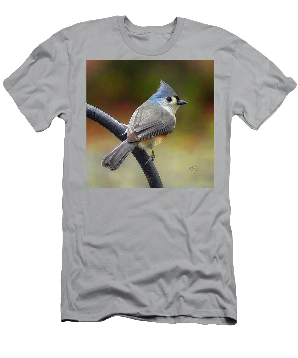 Tufted Titmouse T-Shirt featuring the photograph Perfect Pitch by Michael Frank
