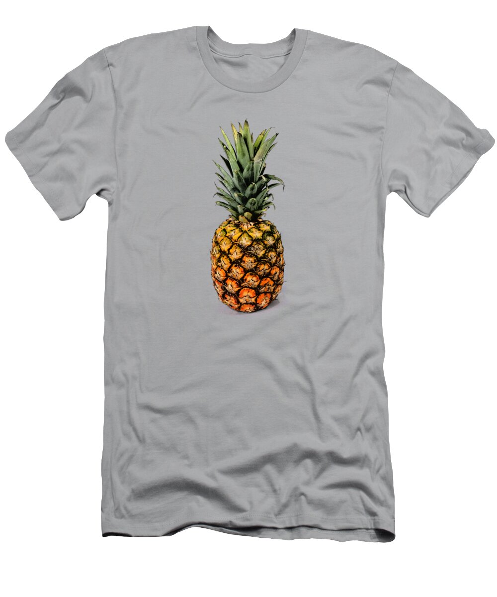 Pineapple T-Shirt featuring the digital art Pineapple fruit by Madame Memento