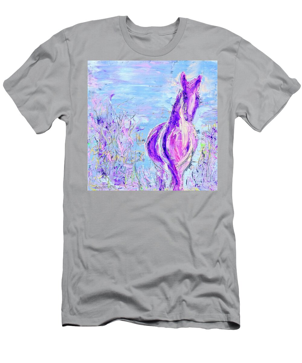 Pink Horse T-Shirt featuring the painting Pink Pony Painting by Patty Donoghue