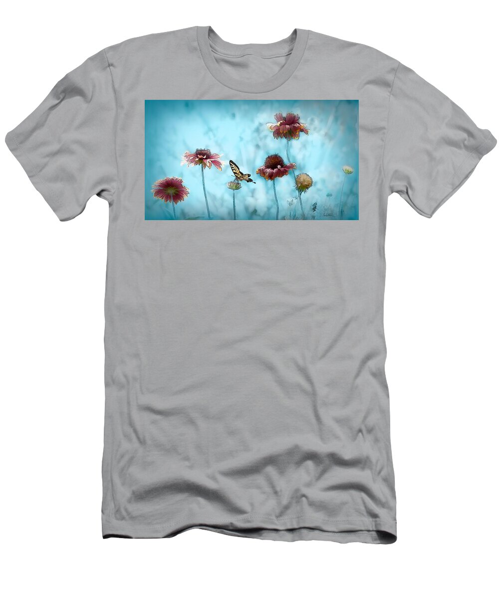 Garden T-Shirt featuring the photograph Playing in the Garden by Shara Abel