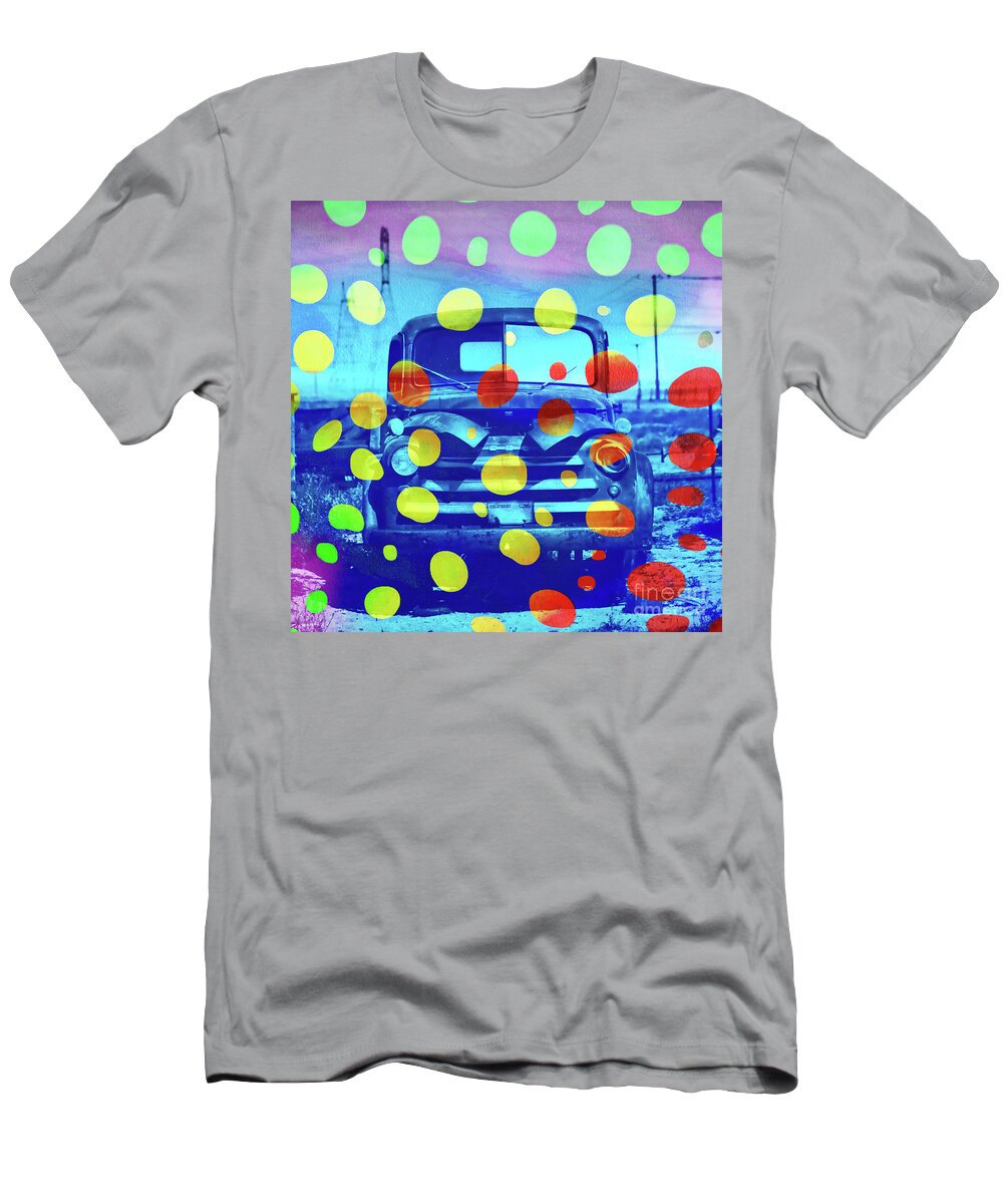 Pop Art T-Shirt featuring the digital art Polka Dot Truck by Edward Fielding