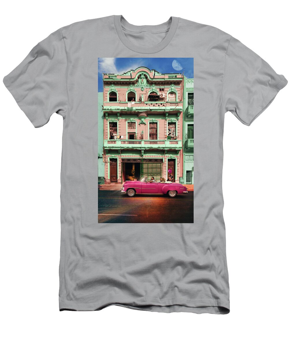 Car T-Shirt featuring the photograph Pretty in Pink and Green by Micah Offman