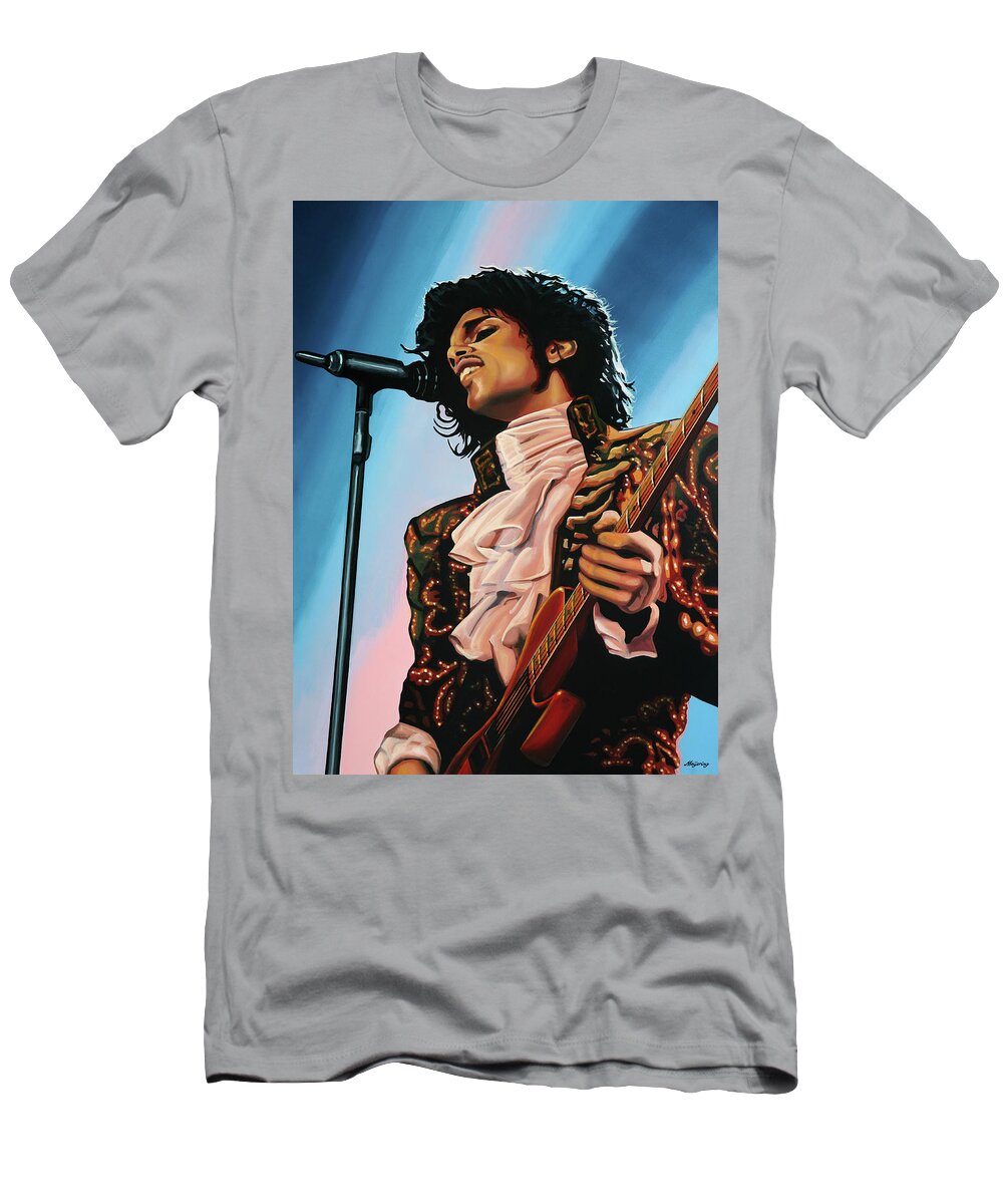 Realistic Painting T-Shirt featuring the painting Prince Painting by Paul Meijering