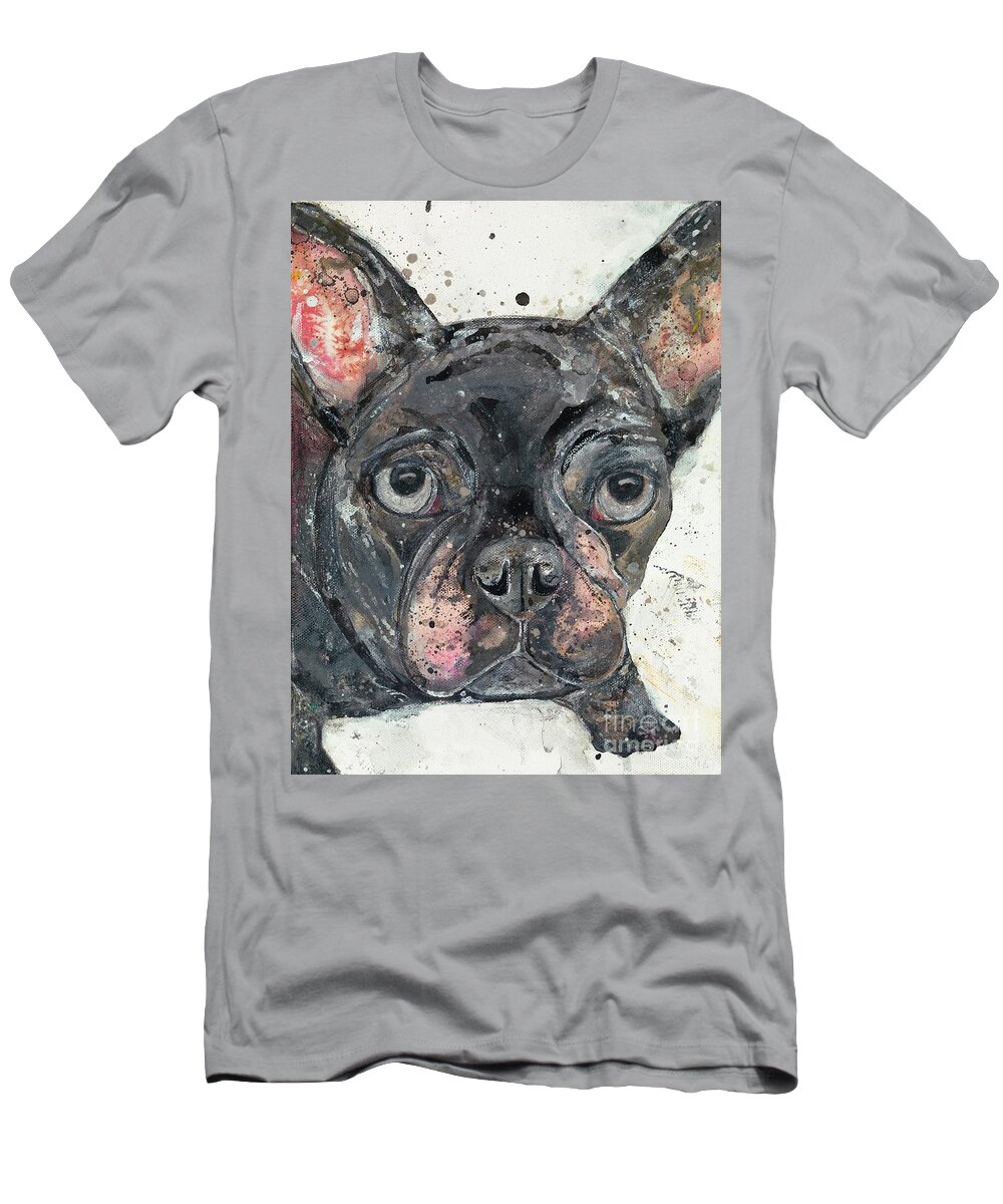 Dog T-Shirt featuring the painting Pucker Up by Kasha Ritter