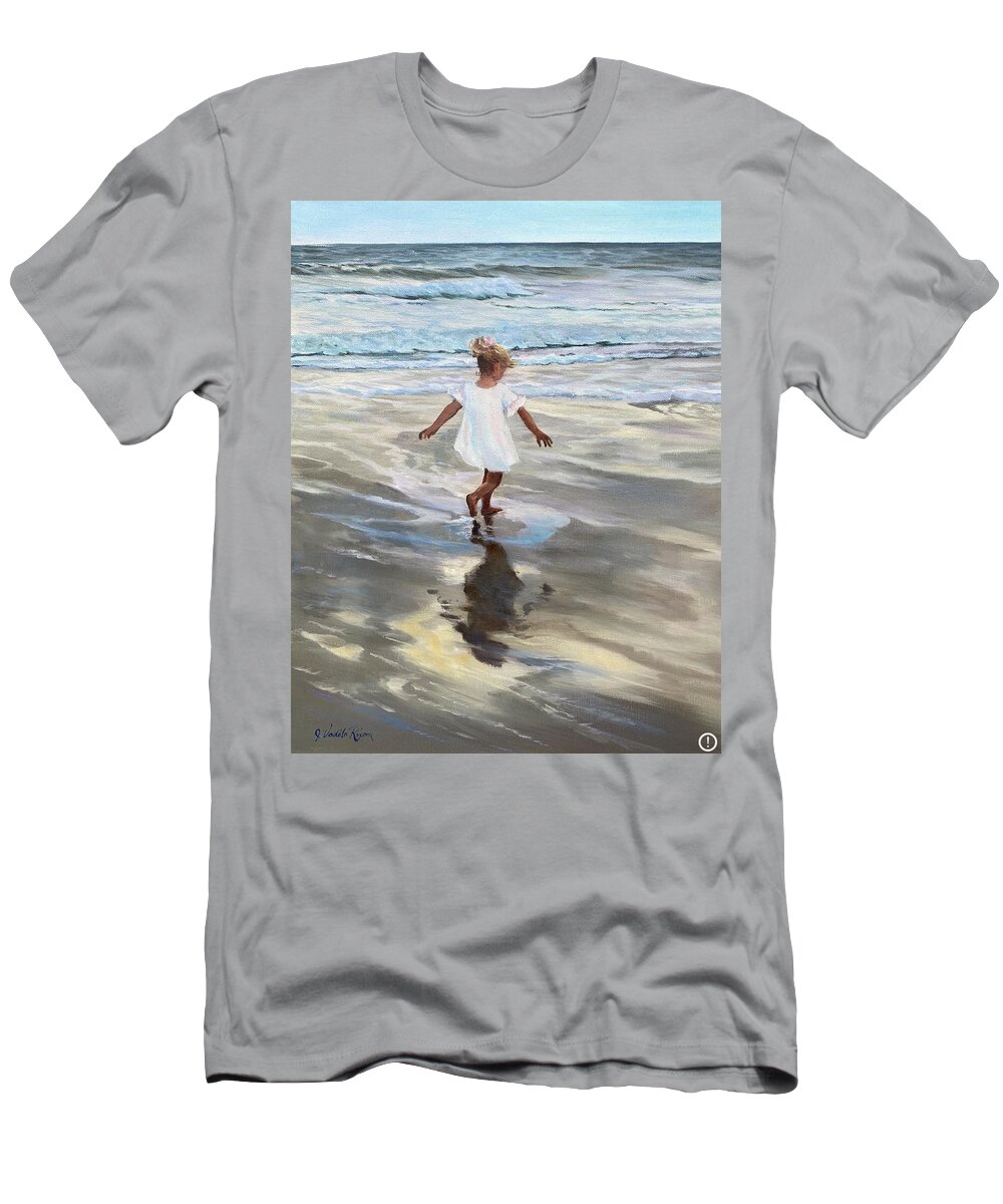 Ocean T-Shirt featuring the painting Pure Joy by Judy Rixom