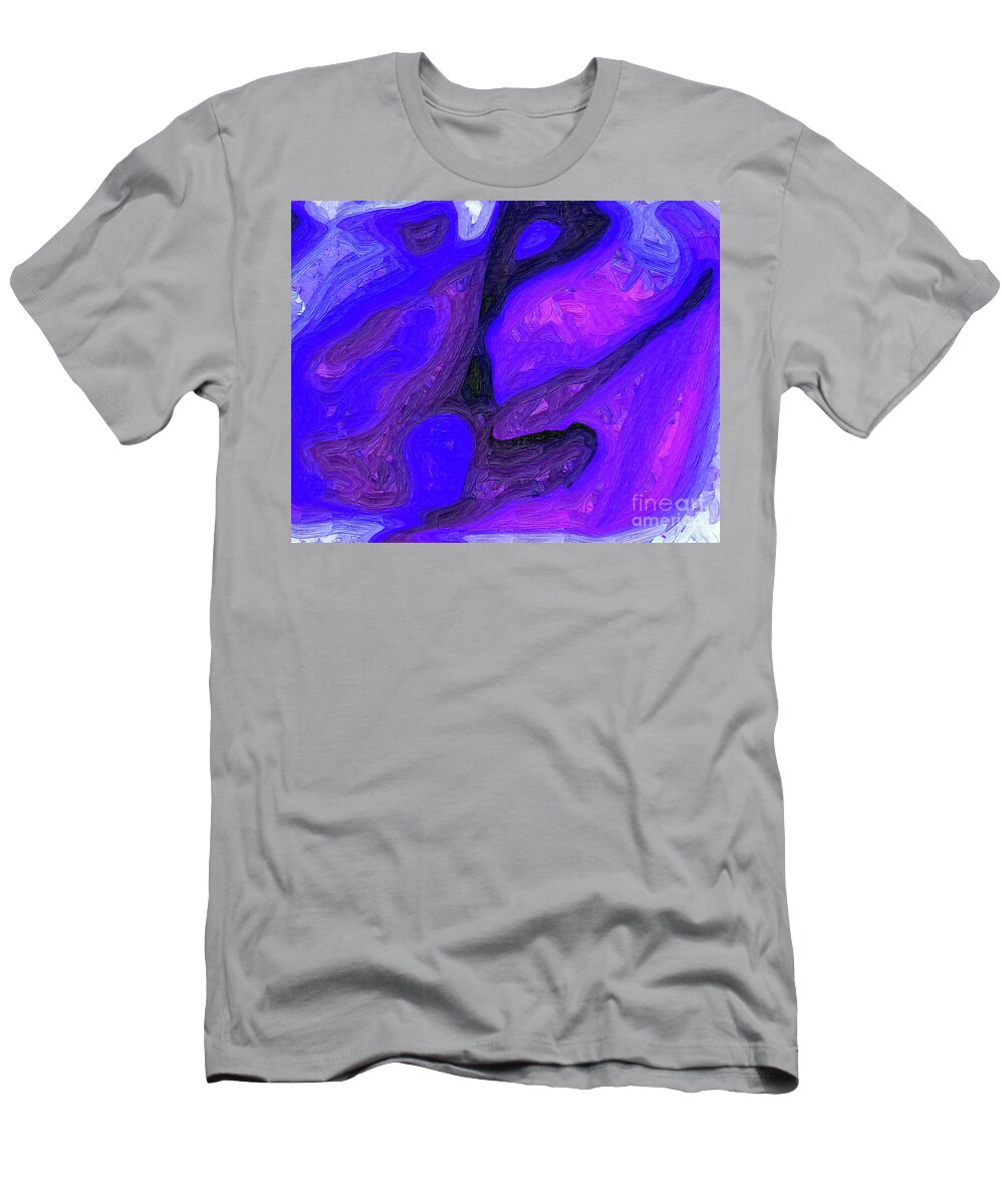 Abstract T-Shirt featuring the digital art Purple Pattern by Kirt Tisdale