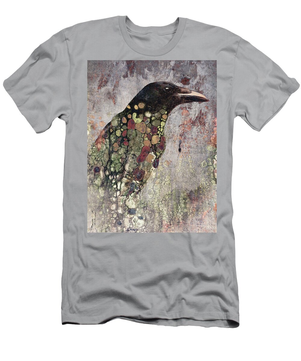 Corvus T-Shirt featuring the digital art Raven 5 by Sandra Selle Rodriguez