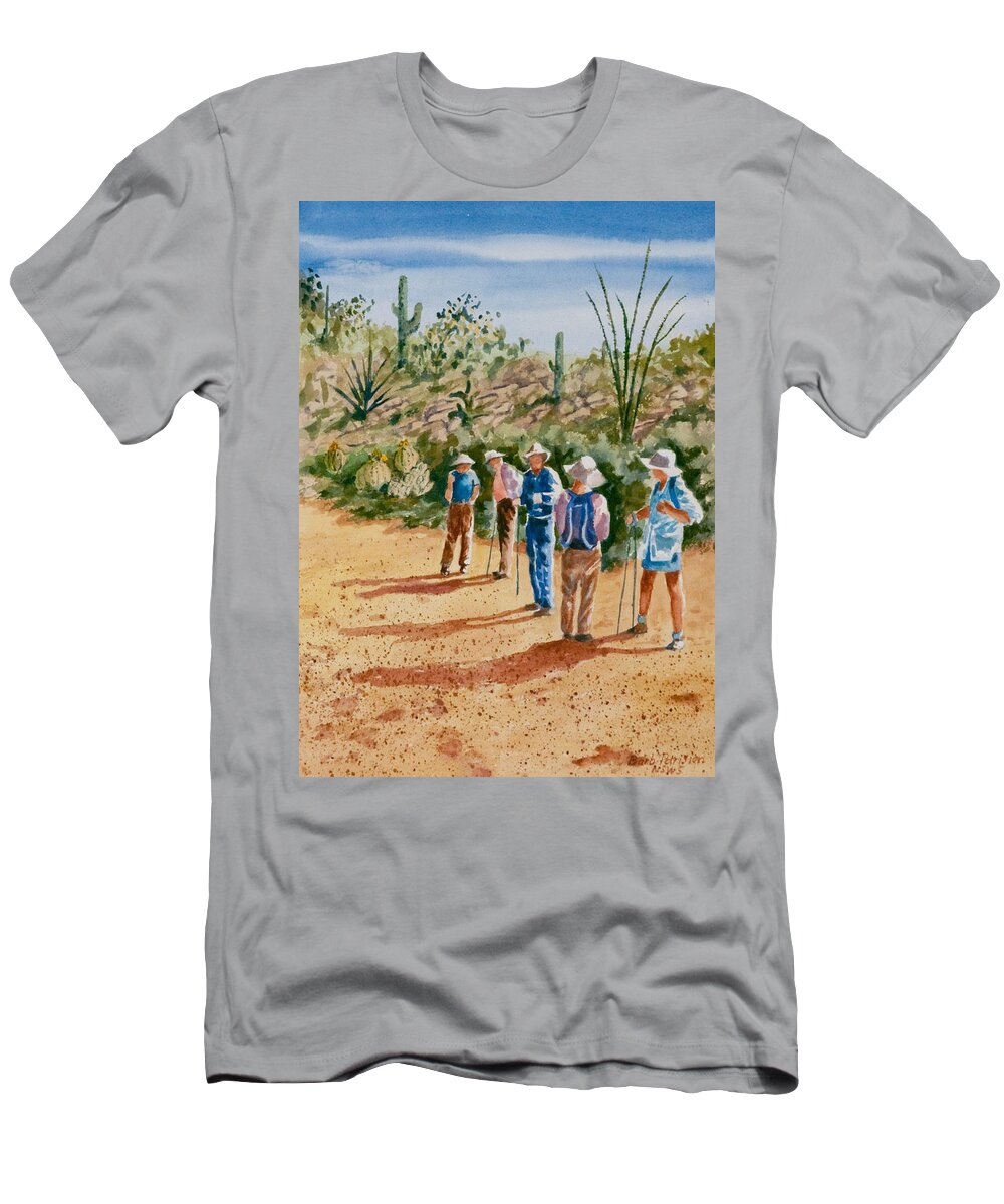 Hike T-Shirt featuring the painting Ready to Hike by Barbara Parisien