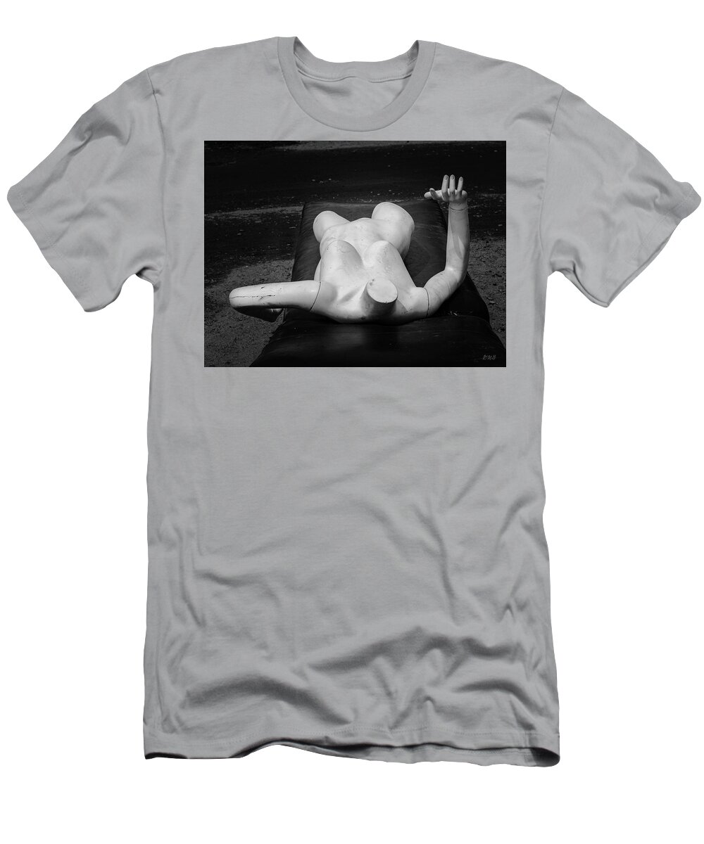 Abstract T-Shirt featuring the photograph Reclining Mannequin II BW by David Gordon