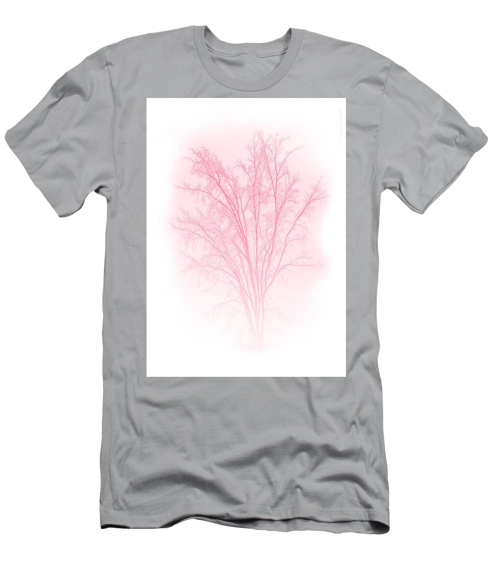 Tree T-Shirt featuring the mixed media Red by Moira Law