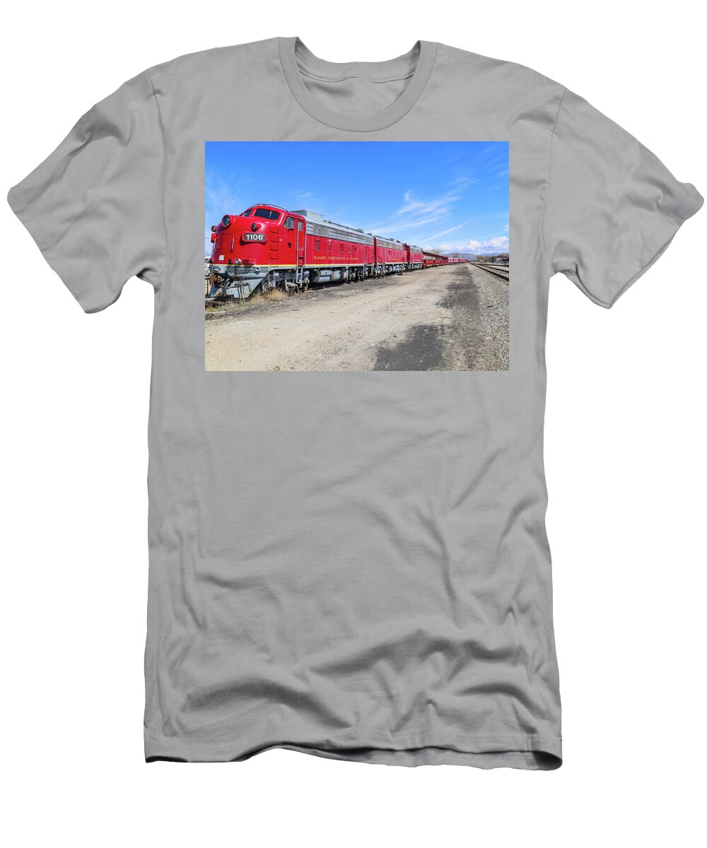 Train T-Shirt featuring the photograph Red Train by Dart Humeston