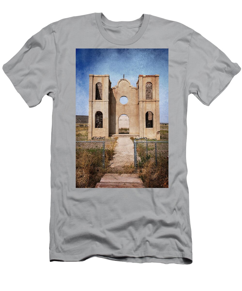 Ruins T-Shirt featuring the photograph Remains of San Isidro Church in San Luis Valley CO by Mary Lee Dereske