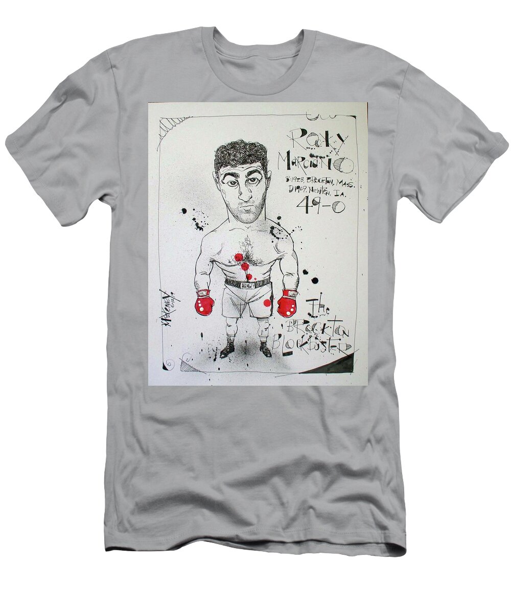  T-Shirt featuring the photograph Rocky Marciano by Phil Mckenney