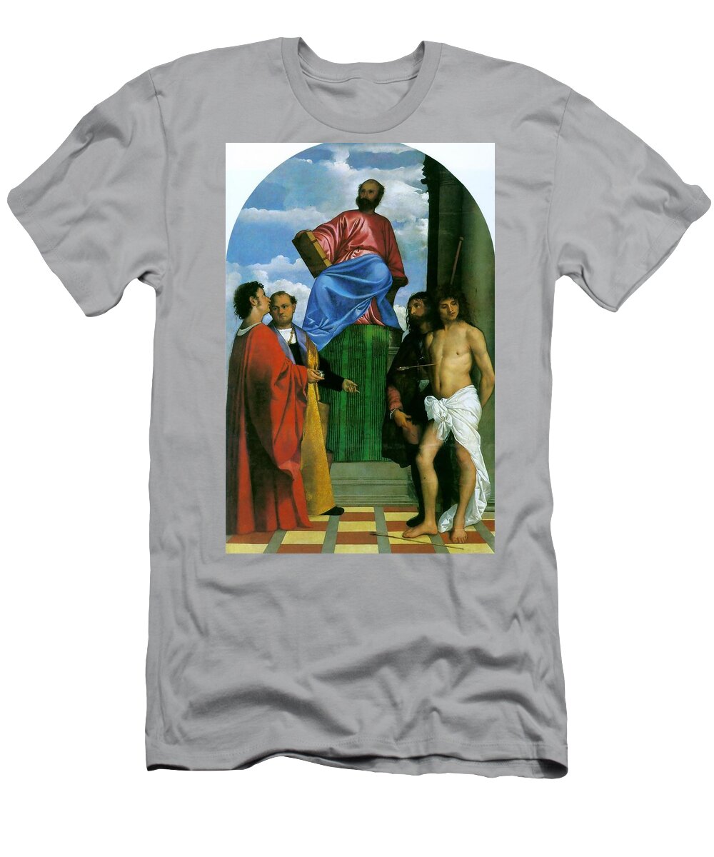 Titian T-Shirt featuring the painting Saint Mark Enthroned by Titian