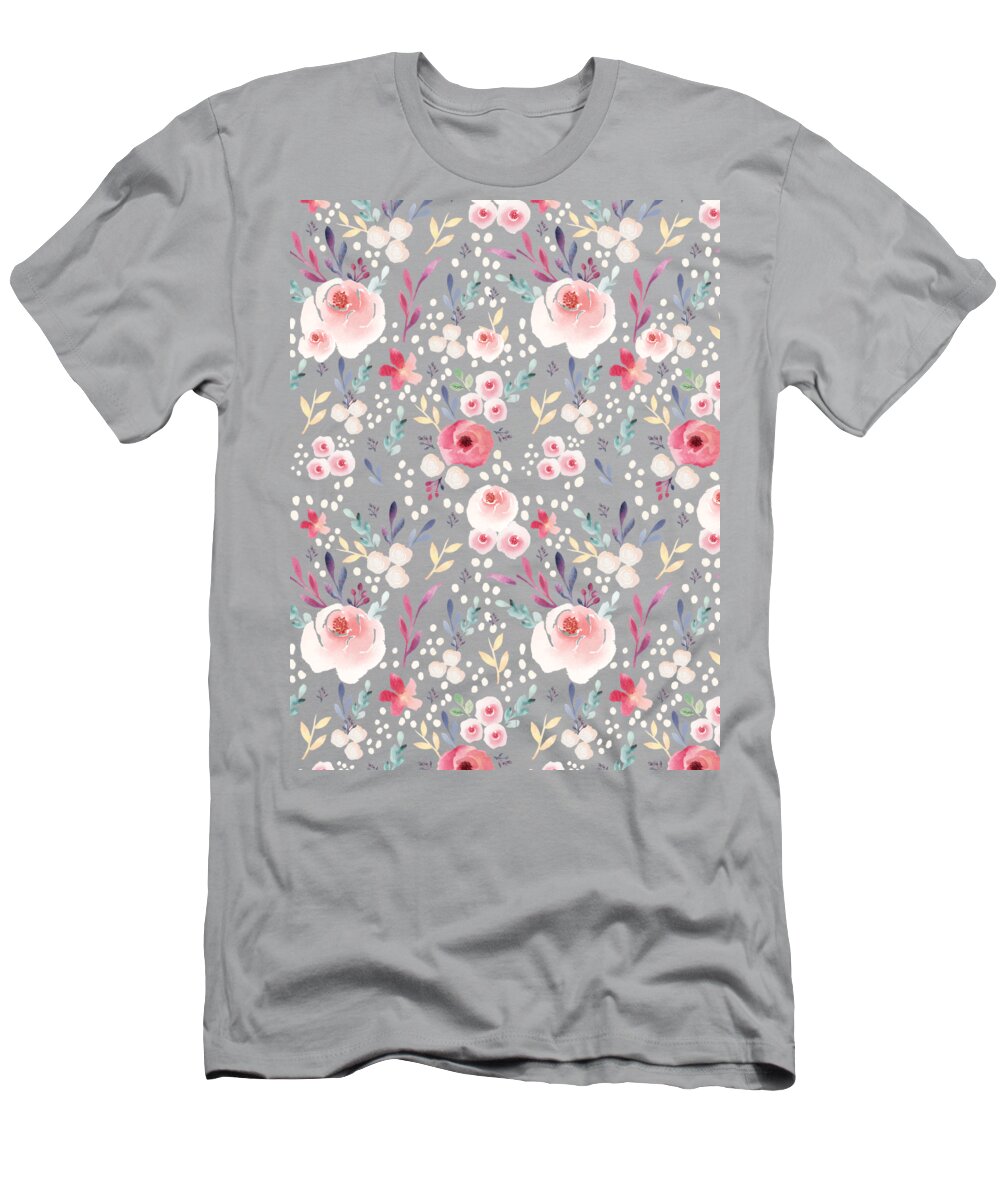 Spring T-Shirt featuring the painting Sally by Zazzy Art Bar