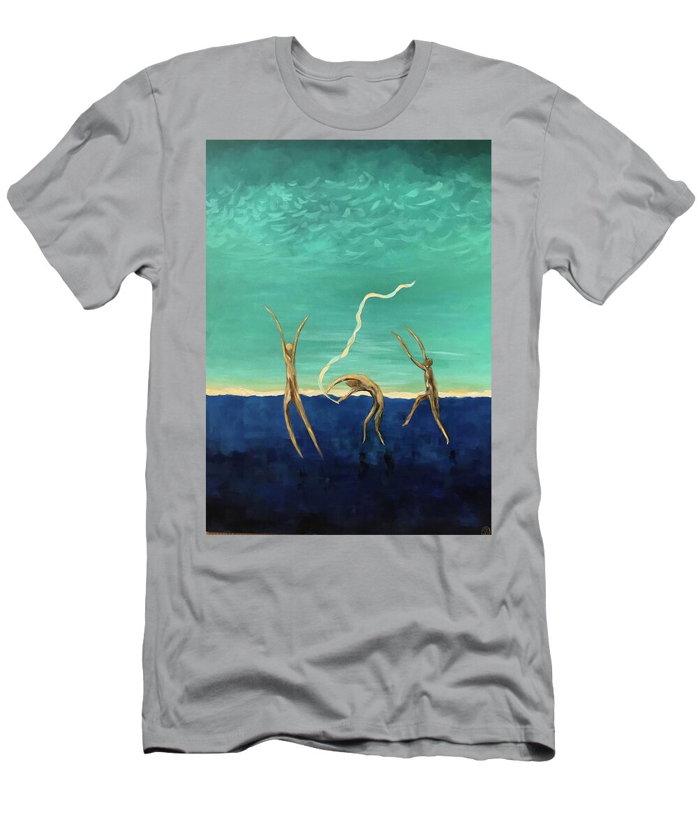 Art T-Shirt featuring the painting Salutation by Deborah Smith