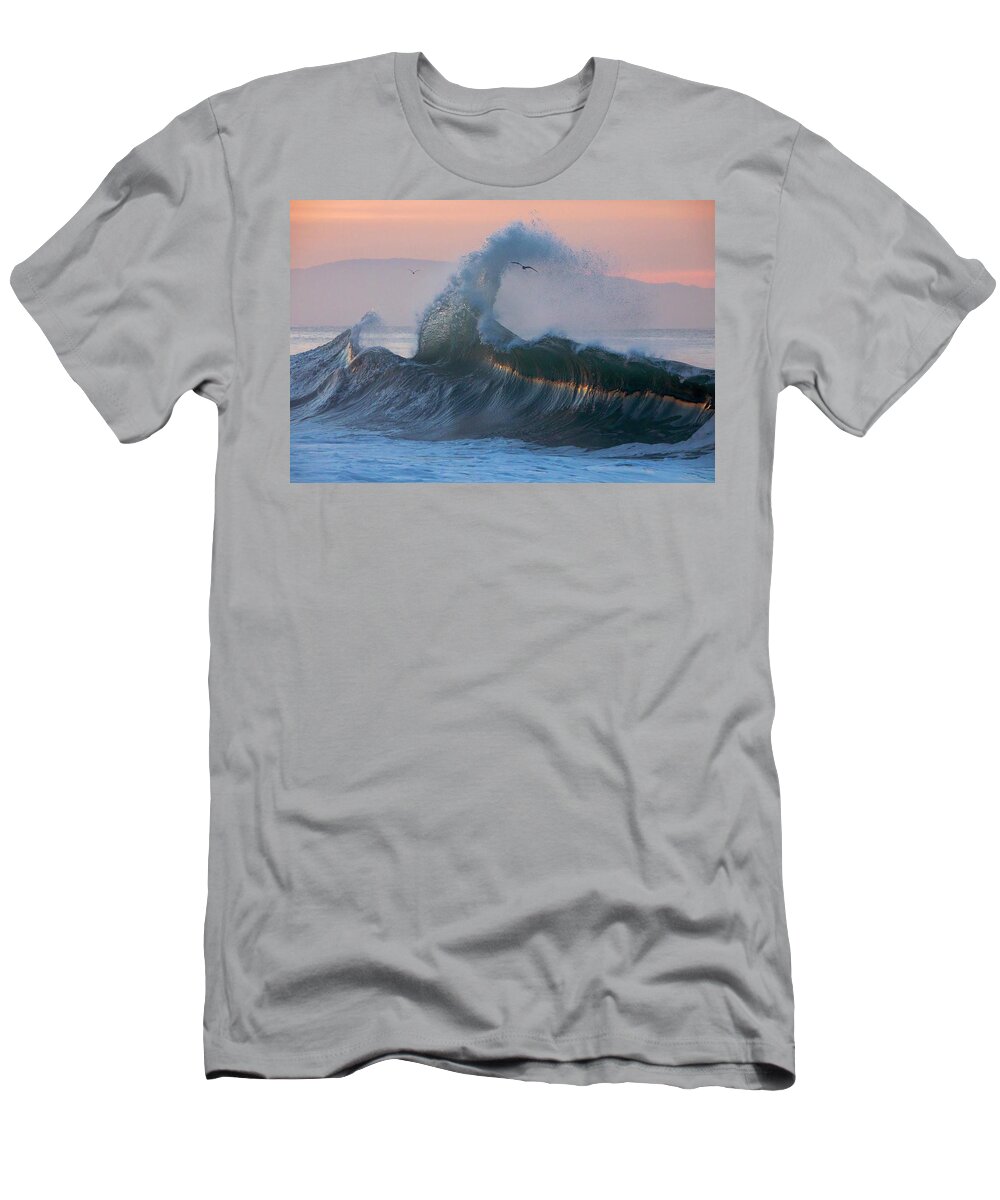Ocean Wave T-Shirt featuring the photograph Santa Cruz Wave #1 by Carla Brennan