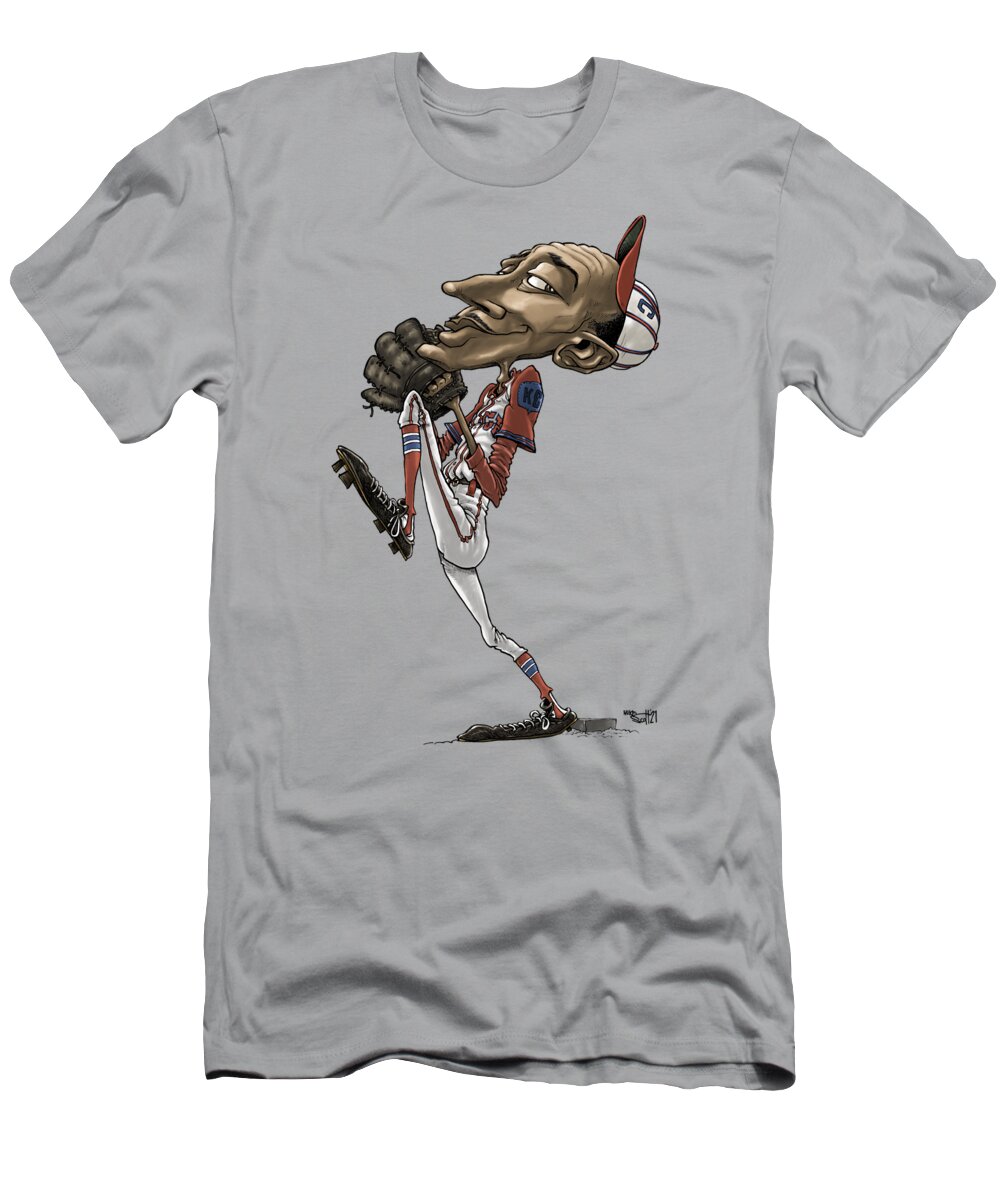 Mikescottdraws T-Shirt featuring the drawing Satchel Paige, color by Mike Scott