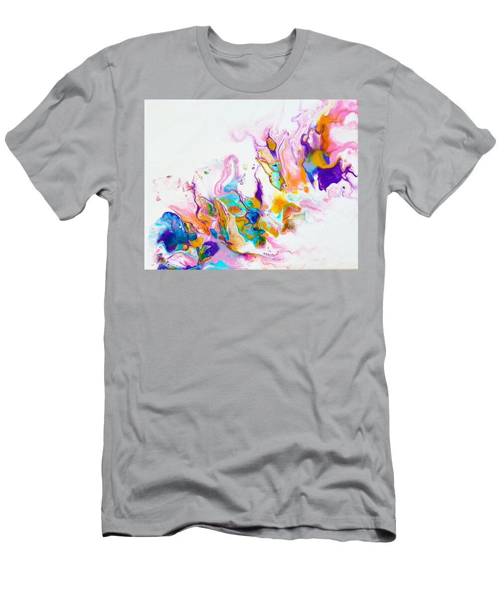 Abstract T-Shirt featuring the painting Reef Butterflies by Christine Bolden