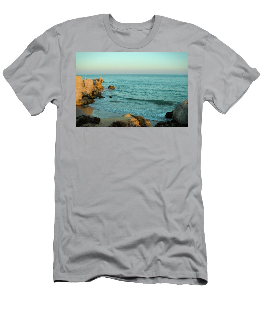 Algarve T-Shirt featuring the photograph Seascape Over the Cliffs in Gale by Angelo DeVal
