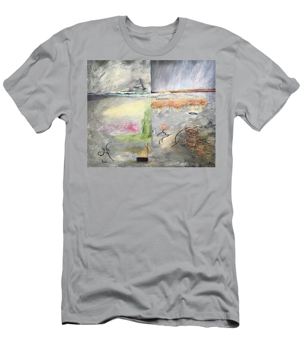 Seasons T-Shirt featuring the painting Seasons by Deborah Naves