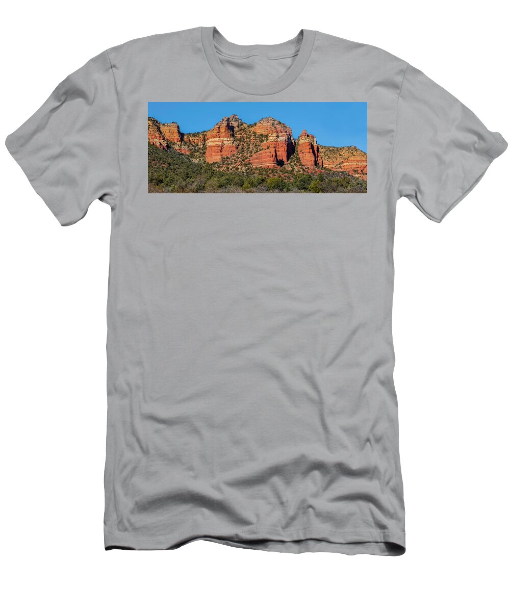Sedona T-Shirt featuring the photograph Sedona Panorama by Lorraine Baum