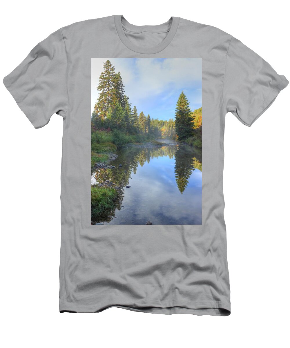 Autumn T-Shirt featuring the photograph September Serenity by Jim Sauchyn