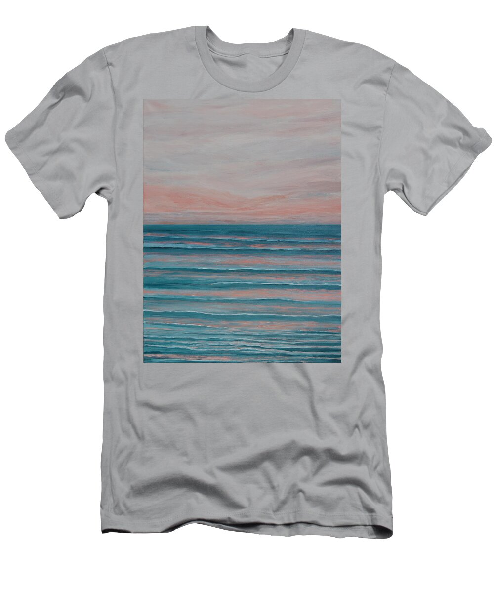 Ocean T-Shirt featuring the painting Serene by Linda Bailey