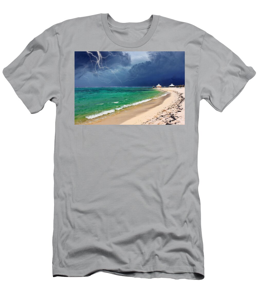 Grand Cayman T-Shirt featuring the photograph Seven Thunders by Iryna Goodall