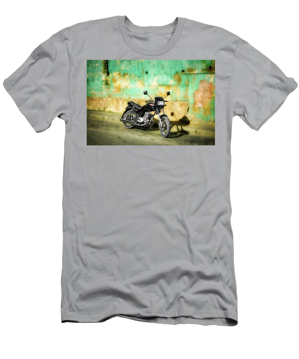 Motocross T-Shirt featuring the photograph Shadow Of A Motorbike by Micah Offman