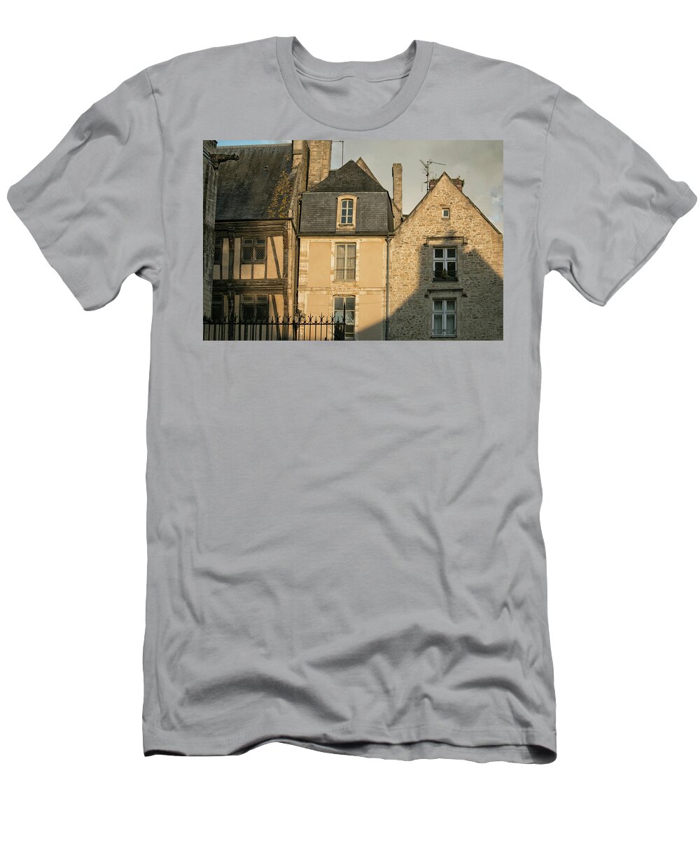 Half Timber T-Shirt featuring the photograph Shadows and Half Timbers by Lisa Chorny