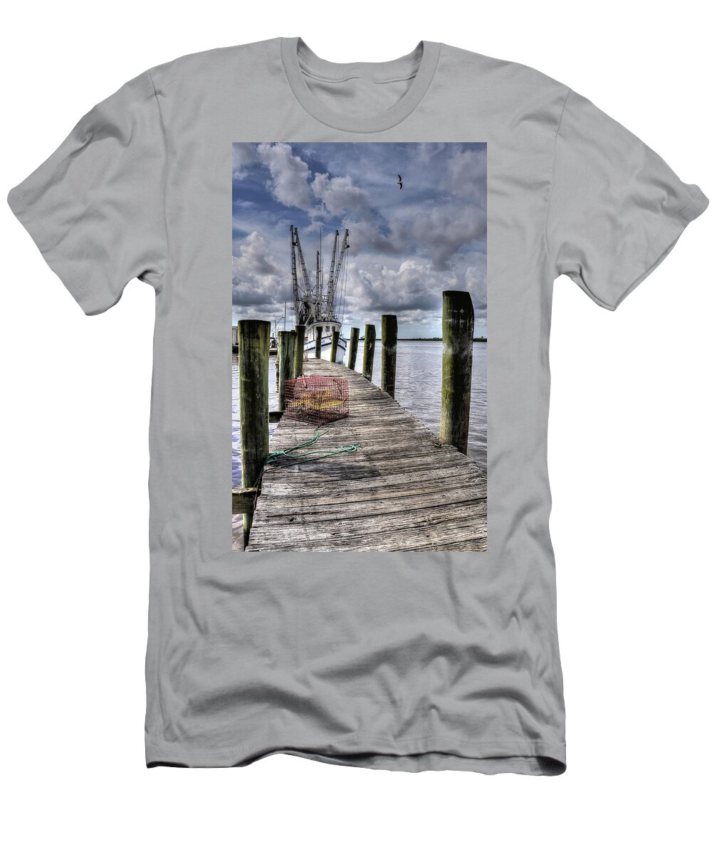 Nautical T-Shirt featuring the photograph Shrimping by Randall Dill