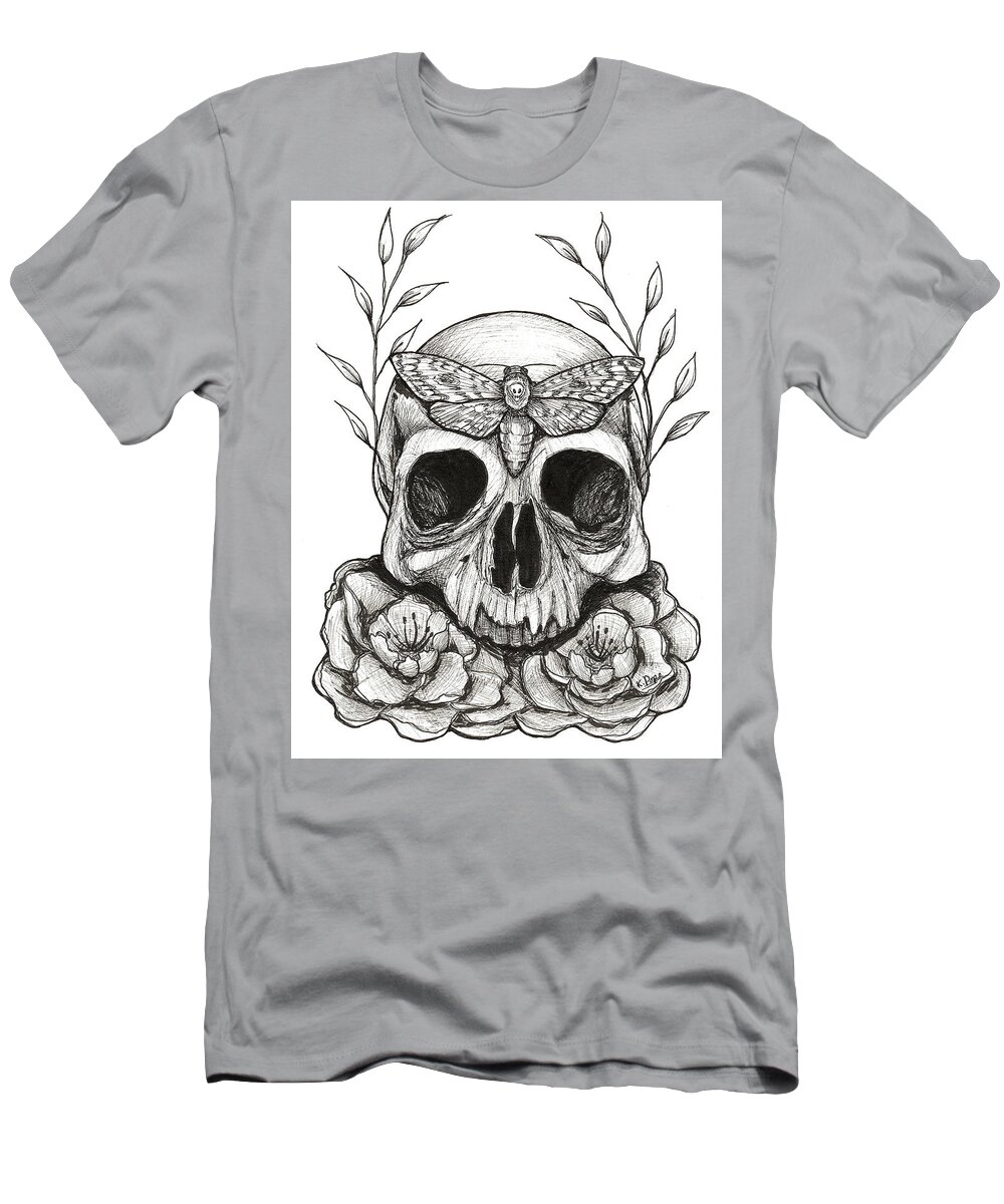 Skull T-Shirt featuring the painting Eternal Metamorphosis by Kenneth Pope