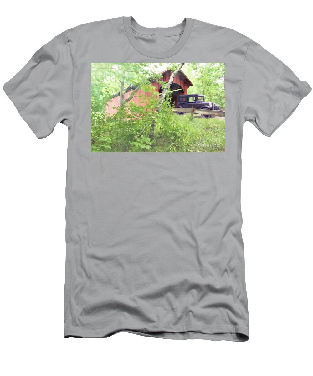 Covered Bridge T-Shirt featuring the photograph Making House Calls by George Robinson