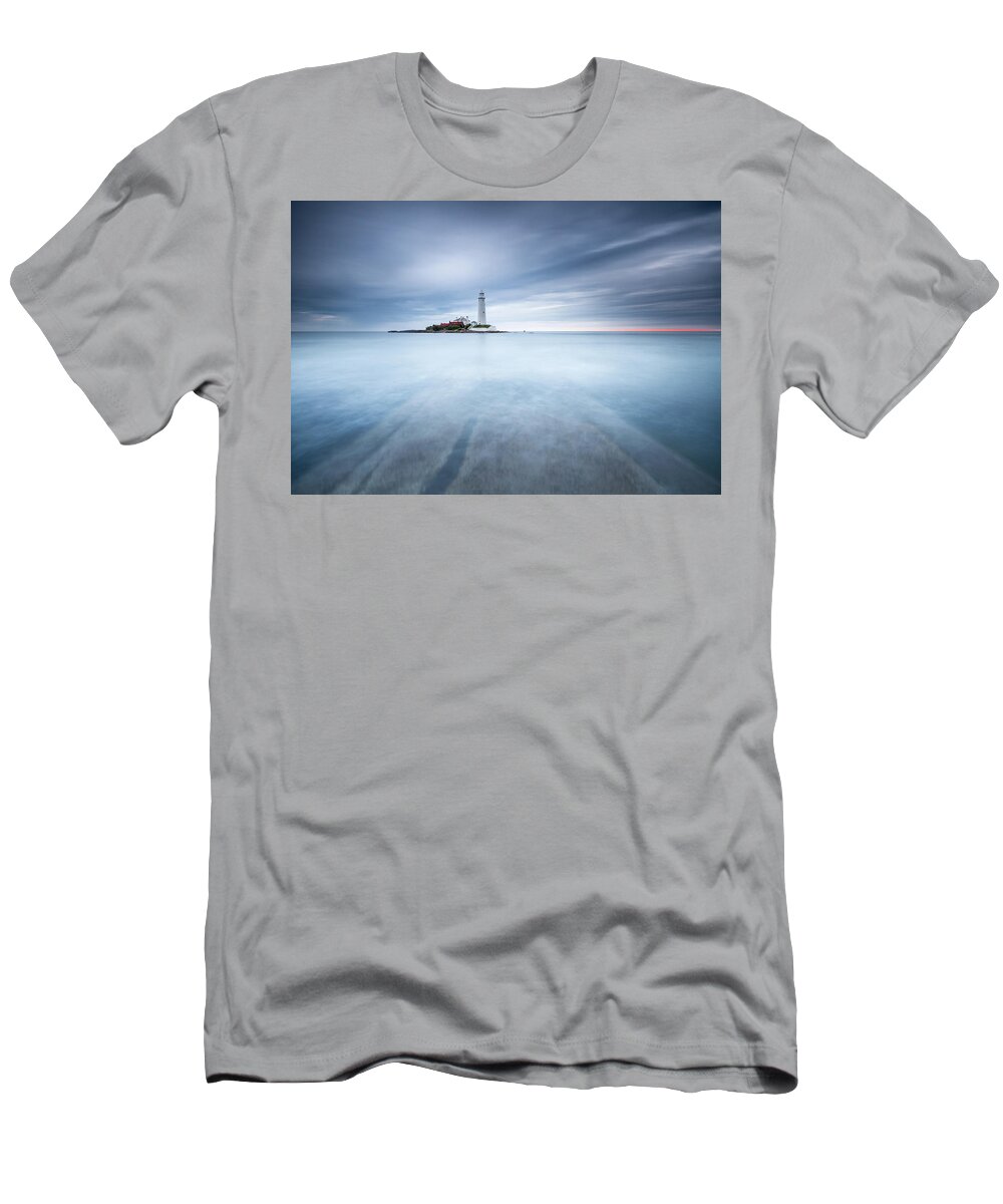 St Mary's Lighthouse T-Shirt featuring the photograph Sliver - St Mary's Lighthouse by Anita Nicholson