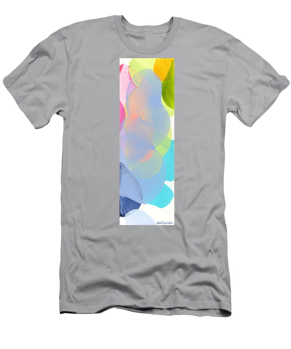 Abstract T-Shirt featuring the painting Smoke Rises by Claire Desjardins