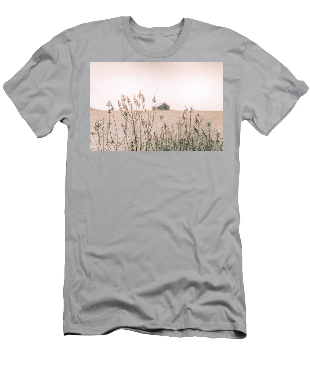 Snow T-Shirt featuring the photograph Snowy Field in Evening by Allin Sorenson