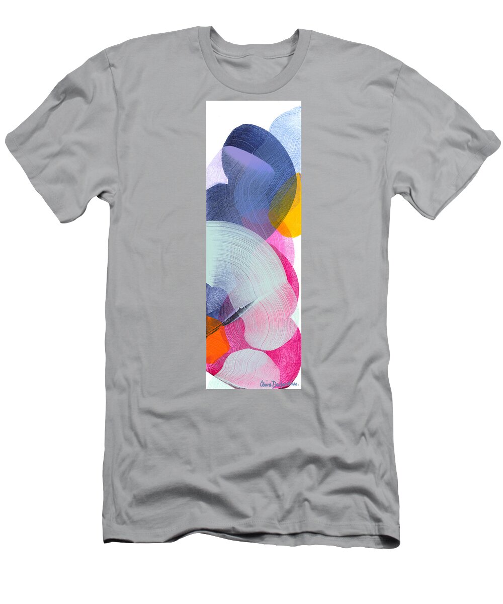 Abstract T-Shirt featuring the painting Soft Pillow by Claire Desjardins