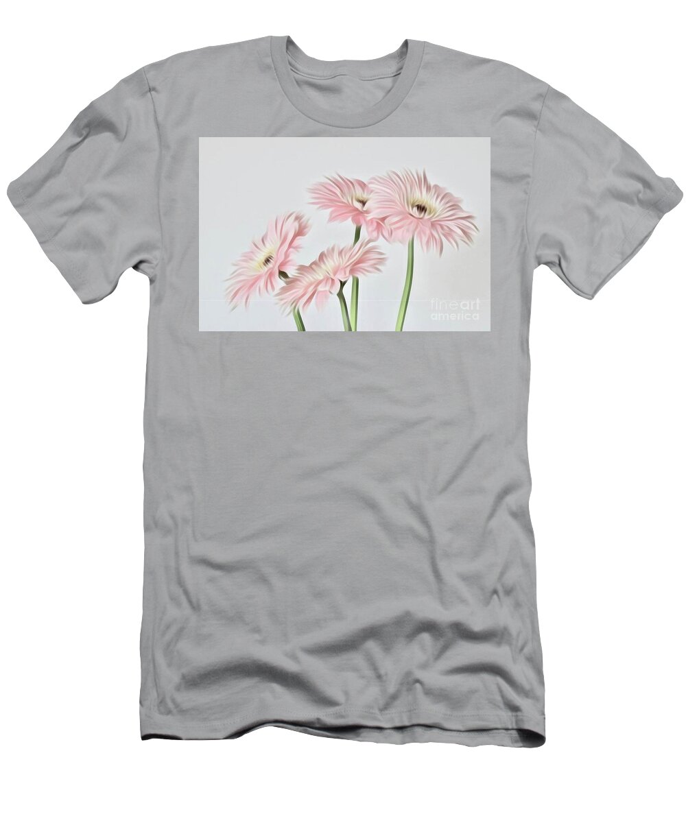 Art T-Shirt featuring the photograph Soft Pink Daisies by Jeannie Rhode