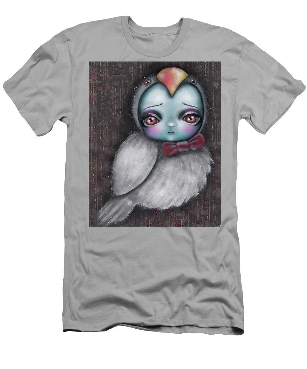 Bird T-Shirt featuring the painting Song Bird by Abril Andrade