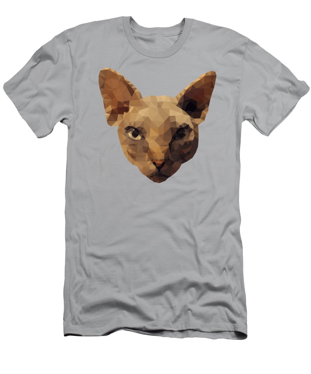 Sphynx T-Shirt featuring the digital art Sphynx Cat by Jindra Noewi