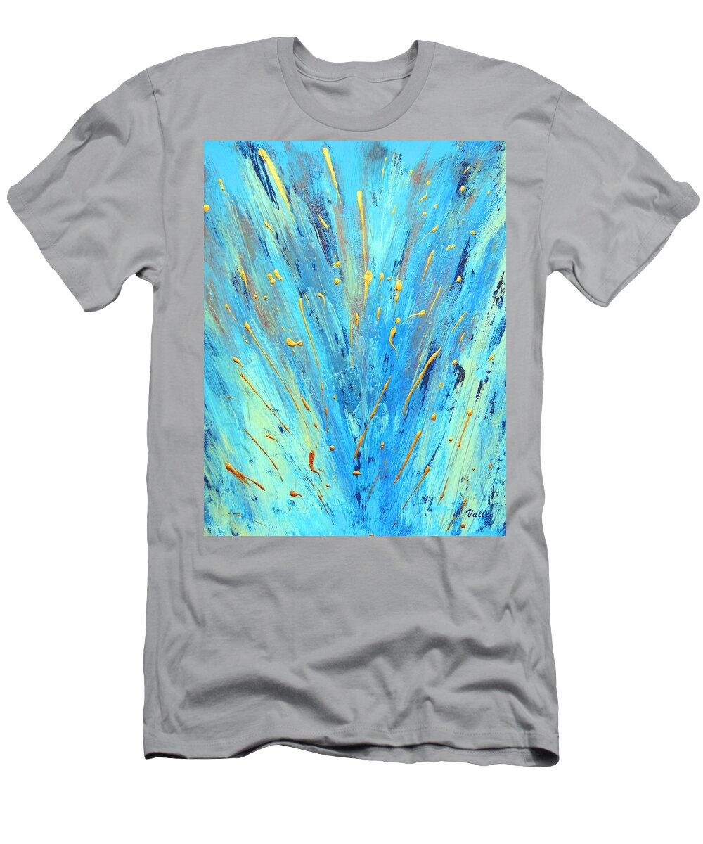Fresh T-Shirt featuring the painting Splash by Vallee Johnson