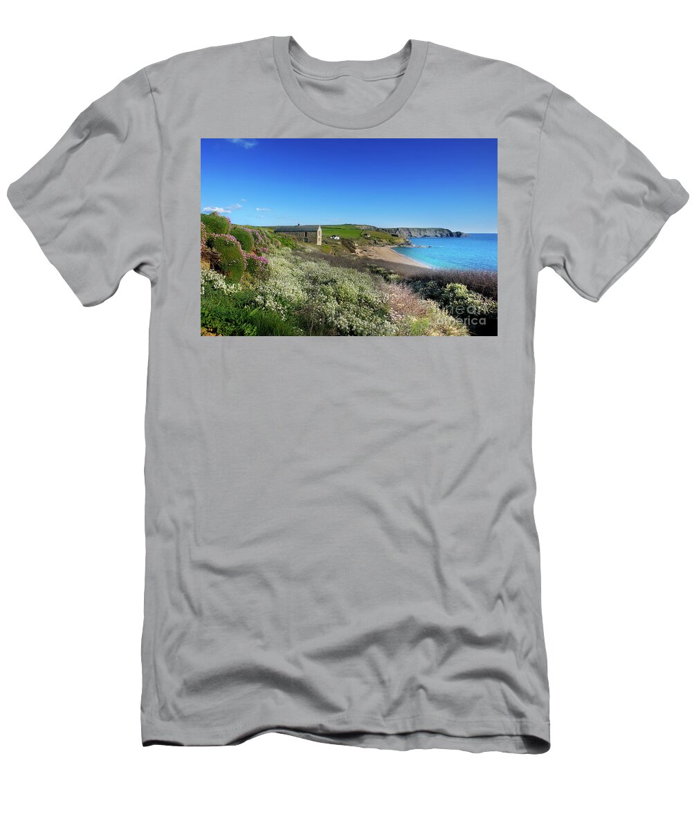 Fishing Cove Gunwalloe T-Shirt featuring the photograph Spring at Fishing Cove by Terri Waters
