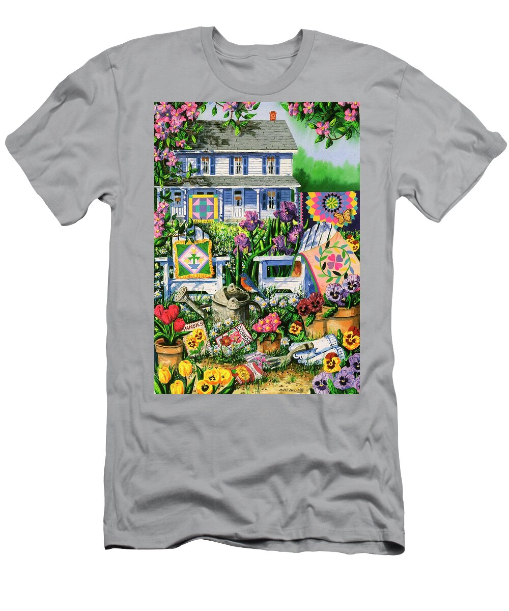 Spring T-Shirt featuring the painting Spring Dance by Diane Phalen