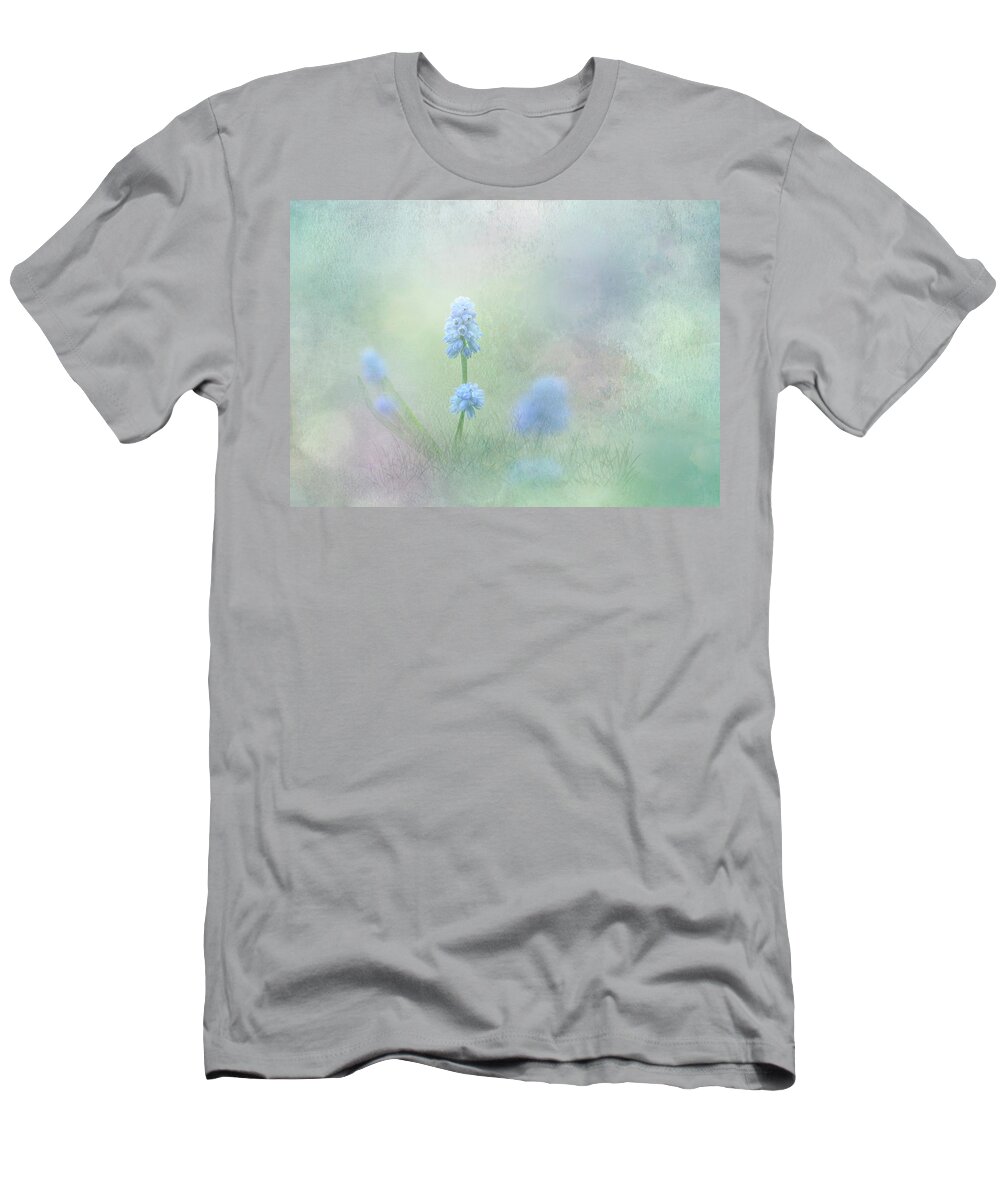 Spring Flowers T-Shirt featuring the photograph Spring Ephemeral with Texture - Muscari by Patti Deters