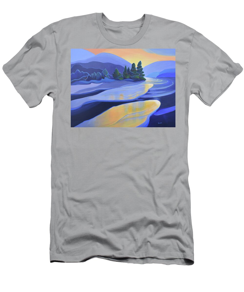 Group Of Seven T-Shirt featuring the painting Spring Thaw by Barbel Smith