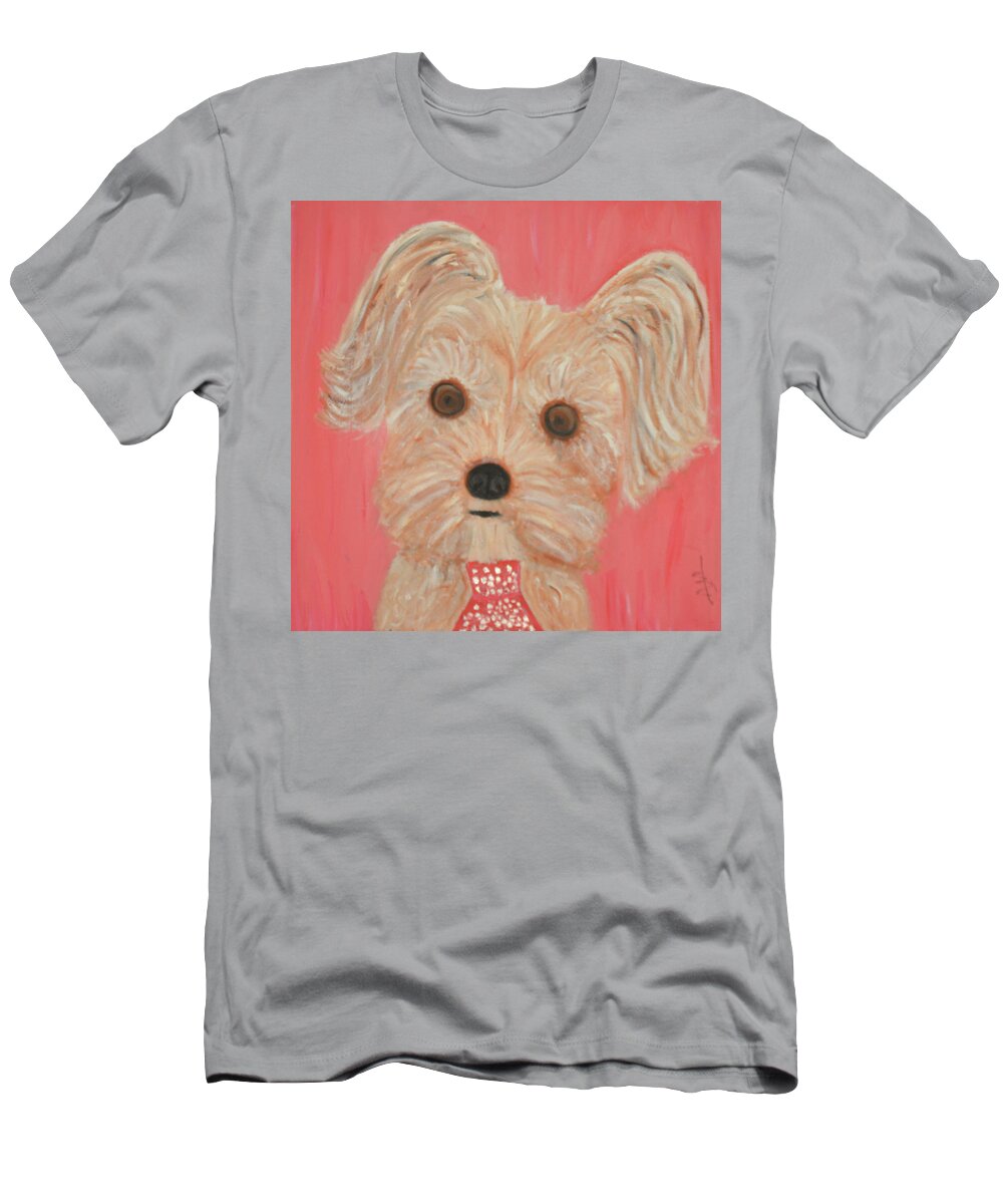 Dogs T-Shirt featuring the painting Squirt by Anita Hummel