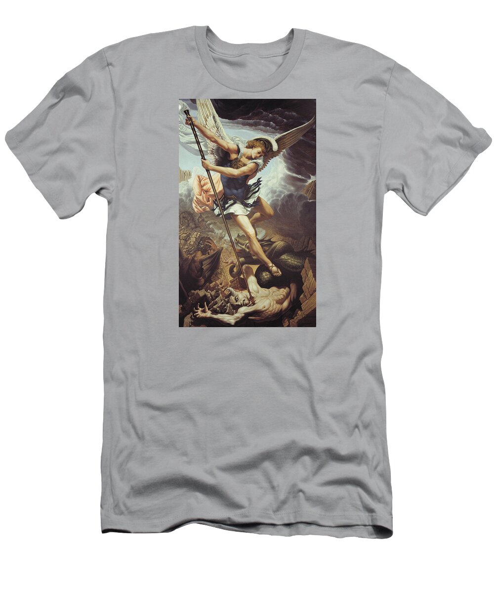 Christian Art T-Shirt featuring the painting Archangel Michael by Kurt Wenner