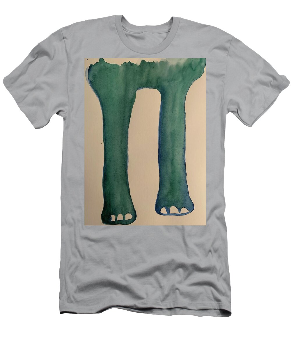 Elephant T-Shirt featuring the painting Stand Strong Elephant Legs by Sandy Rakowitz