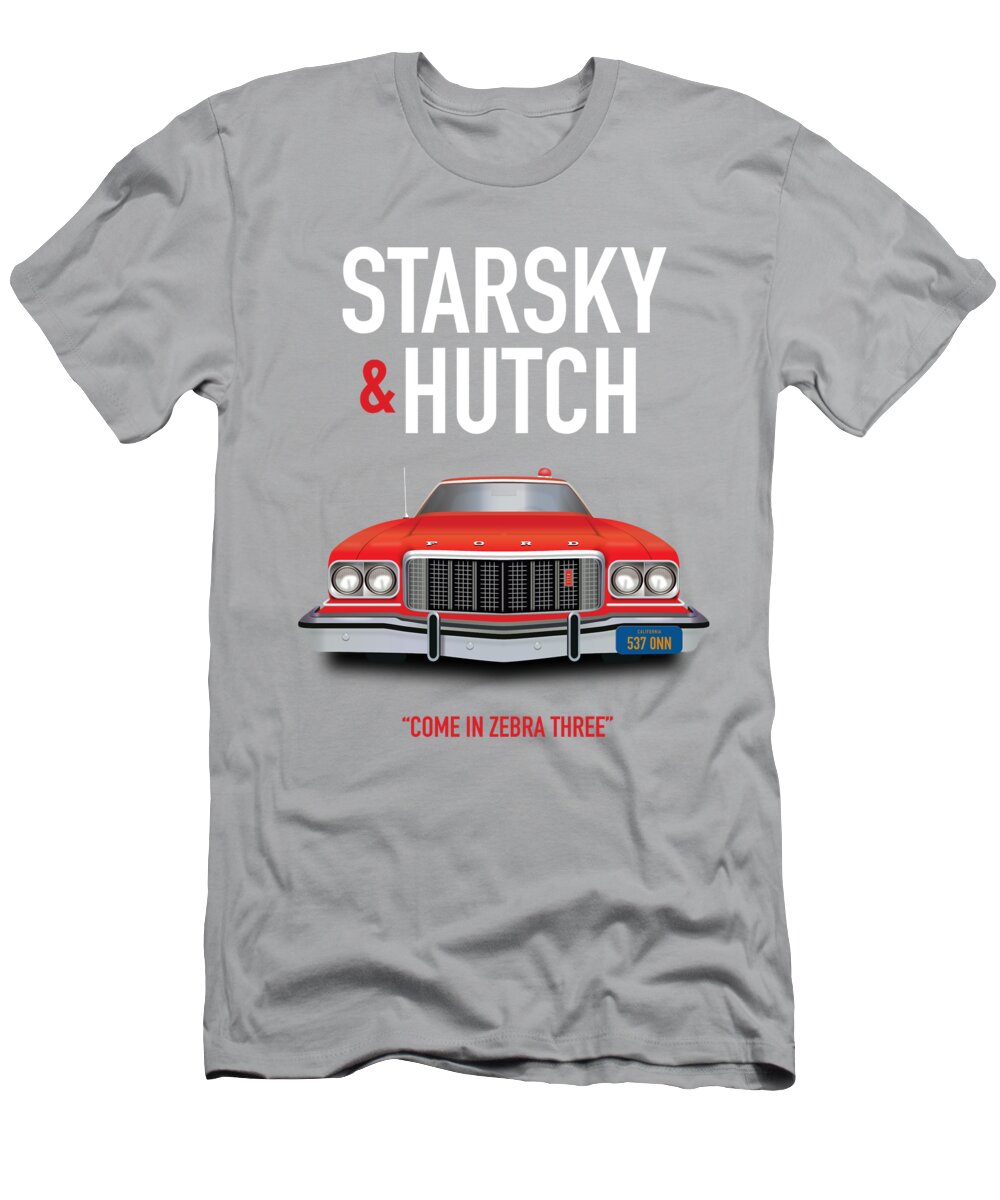 Starsky & Hutch T-Shirt featuring the digital art Starsky and Hutch - Alternative Movie Poster by Movie Poster Boy